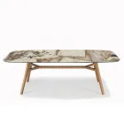 Fast fatformat bord med bas av Canaletto valnötsaska tillverkat i Italien - norr Viadurini