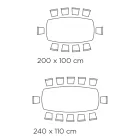 Fast fatformat bord med bas av Canaletto valnötsaska tillverkat i Italien - norr Viadurini