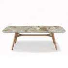 Fast fatformat bord med bas av Canaletto valnötsaska tillverkat i Italien - norr Viadurini