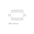 Fast fatformat bord med laminat och stålskiva Tillverkat i Italien - Grotta Viadurini