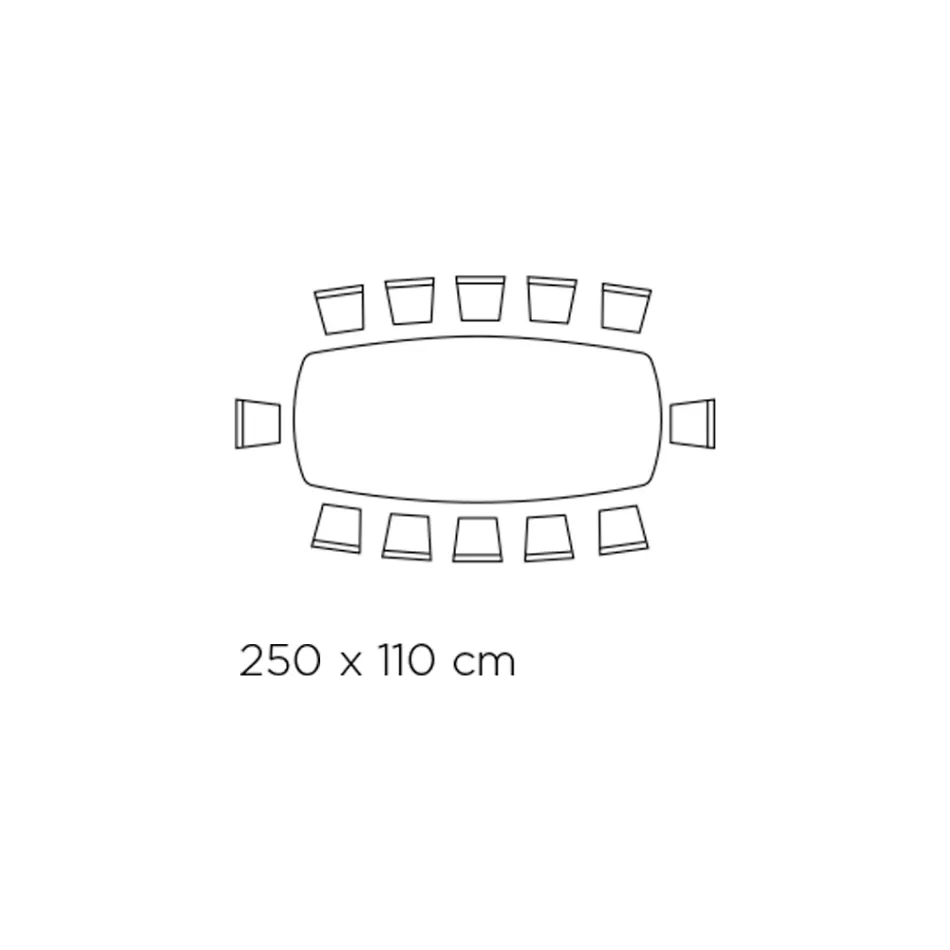 Fast fatformat bord med laminat och stålskiva Tillverkat i Italien - Grotta Viadurini