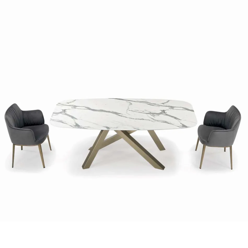 Fast fatbord med laminatskiva Tillverkat i Italien - Settimmio Viadurini