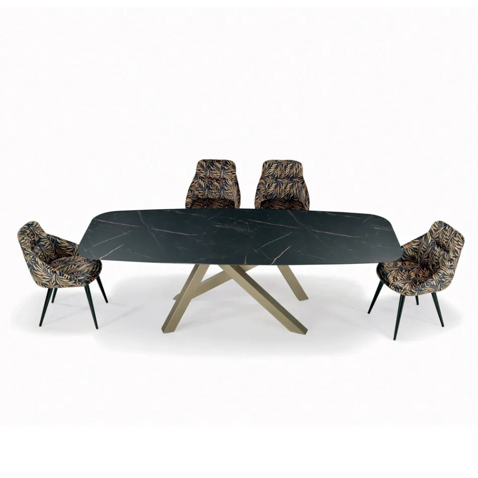 Fast fatbord med laminatskiva Tillverkat i Italien - Settimmio Viadurini