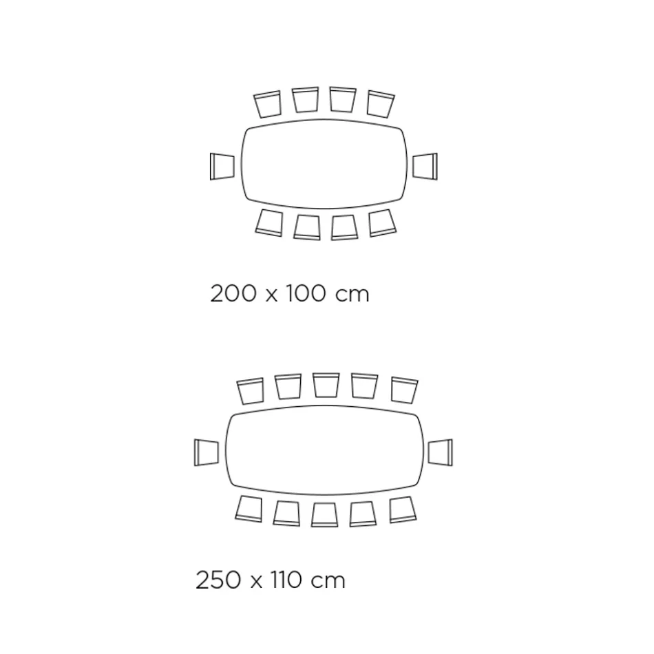 Fast fatbord med laminatskiva Tillverkat i Italien - Settimmio Viadurini
