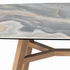 Fast fatformat bord i keramik och ask Trä Tillverkat i Italien - Norr Viadurini
