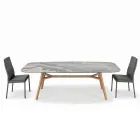 Fast fatformat bord i keramik och ask Trä Tillverkat i Italien - Norr Viadurini