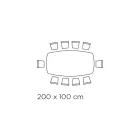 Fast fatformat bord i keramik och ask Trä Tillverkat i Italien - Norr Viadurini