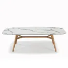 Fast fatformat bord i laminat och ask Trä Tillverkat i Italien - Norr Viadurini