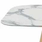 Fast fatformat bord i laminat och ask Trä Tillverkat i Italien - Norr Viadurini