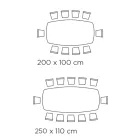 Fast fatformat bord i laminat och ask Trä Tillverkat i Italien - Norr Viadurini