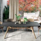 Fast fatformat bord i laminat och ask Trä Tillverkat i Italien - Norr Viadurini