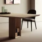 Fast bord med bas med dekorativa rutor tillverkat i Italien - Maugrim Viadurini