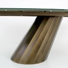 Fast bord med stålunderrede och keramisk skiva Tillverkat i Italien - Byxor Viadurini