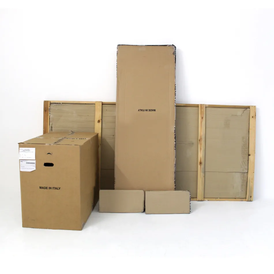 Fast bord med stålunderrede och keramisk skiva Tillverkat i Italien - Byxor Viadurini