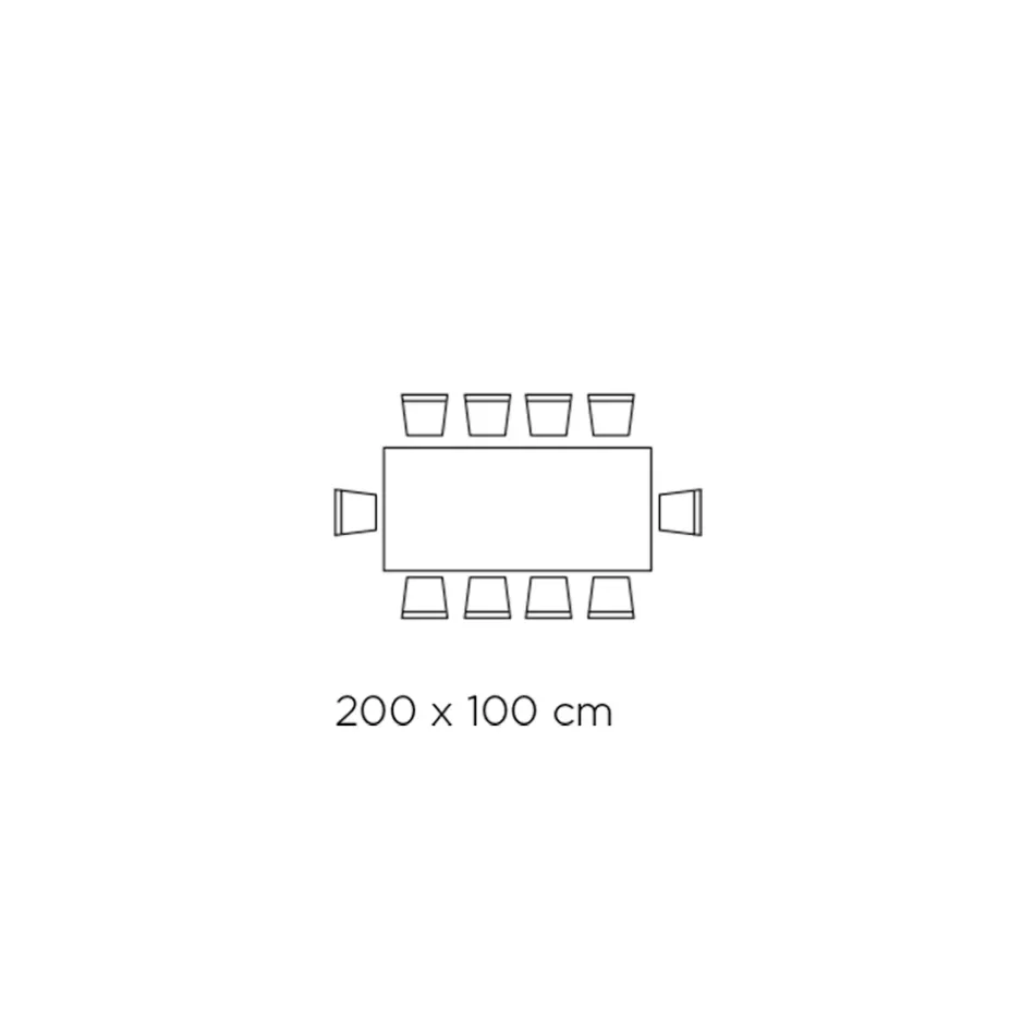 Fast bord med stålunderrede och keramisk skiva Tillverkat i Italien - Byxor Viadurini