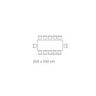 Fast bord med stålunderrede och keramisk skiva Tillverkat i Italien - Byxor Viadurini