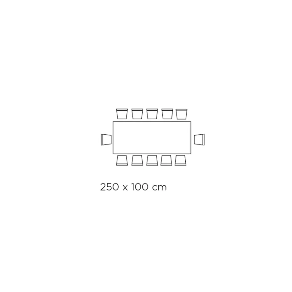 Fast bord med stålunderrede och keramisk skiva Tillverkat i Italien - Byxor Viadurini