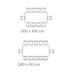 Fast bord med omvänd kant i extra klart glas och stål Tillverkat i Italien - Grotta Viadurini