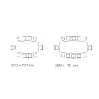 Fast bord med fatformad laminatskiva Tillverkad i Italien - Byxor Viadurini