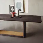 Fast bord med fasad skiva och tvåfärgad bas Tillverkat i Italien - Jadis Viadurini