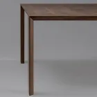 Fast bord med fasad skiva i Canaletto valnöt Made in Italy - Caspian Viadurini