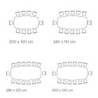 Fast bord med fat keramisk skiva och stålunderrede Tillverkat i Italien - Ezzellino Viadurini