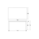 Fast utomhusbord i Hpl Alicante och metallunderrede Made in Italy - Carl Viadurini