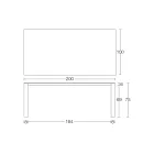 Fast utomhusbord i Hpl Alicante och metallunderrede Made in Italy - Carl Viadurini