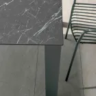 Fast utomhusbord i Hpl Alicante och metallunderrede Made in Italy - Carl Viadurini