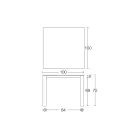 Fast utomhusbord i Hpl Alicante och metallunderrede Made in Italy - Carl Viadurini