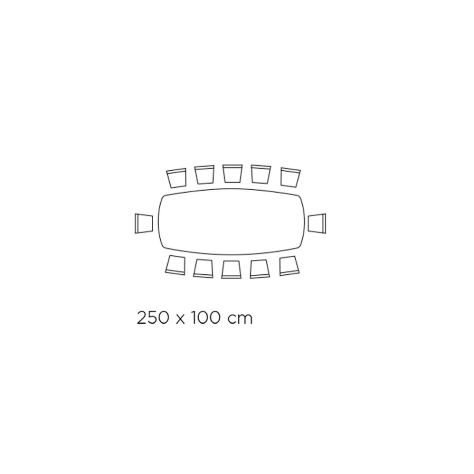 Fast matbord med fatformad skiva i keramik Made in Italy - Glasögon Viadurini