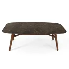 Fast matbord i polerad Emperador Keramik Tillverkat i Italien - Norr Viadurini