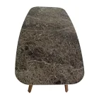 Fast matbord i polerad Emperador Keramik Tillverkat i Italien - Norr Viadurini