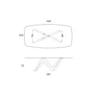 Fast matbord i glas och styv polyuretan Tillverkat i Italien - Lavendel Viadurini