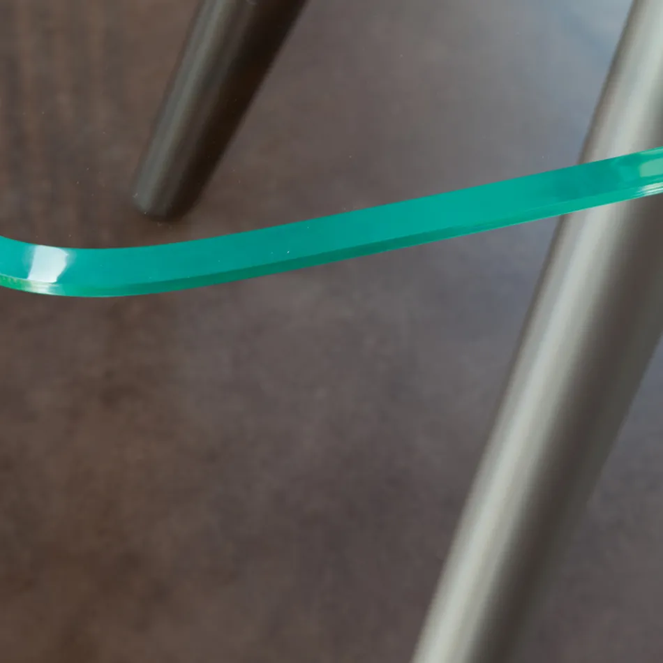 Fast matbord i glas och styv polyuretan Tillverkat i Italien - Lavendel Viadurini