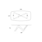 Fast matbord i glas och styv polyuretan Tillverkat i Italien - Lavendel Viadurini