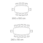 Fast vardagsrumsbord med träfot Tillverkat i Italien - Equatore Viadurini