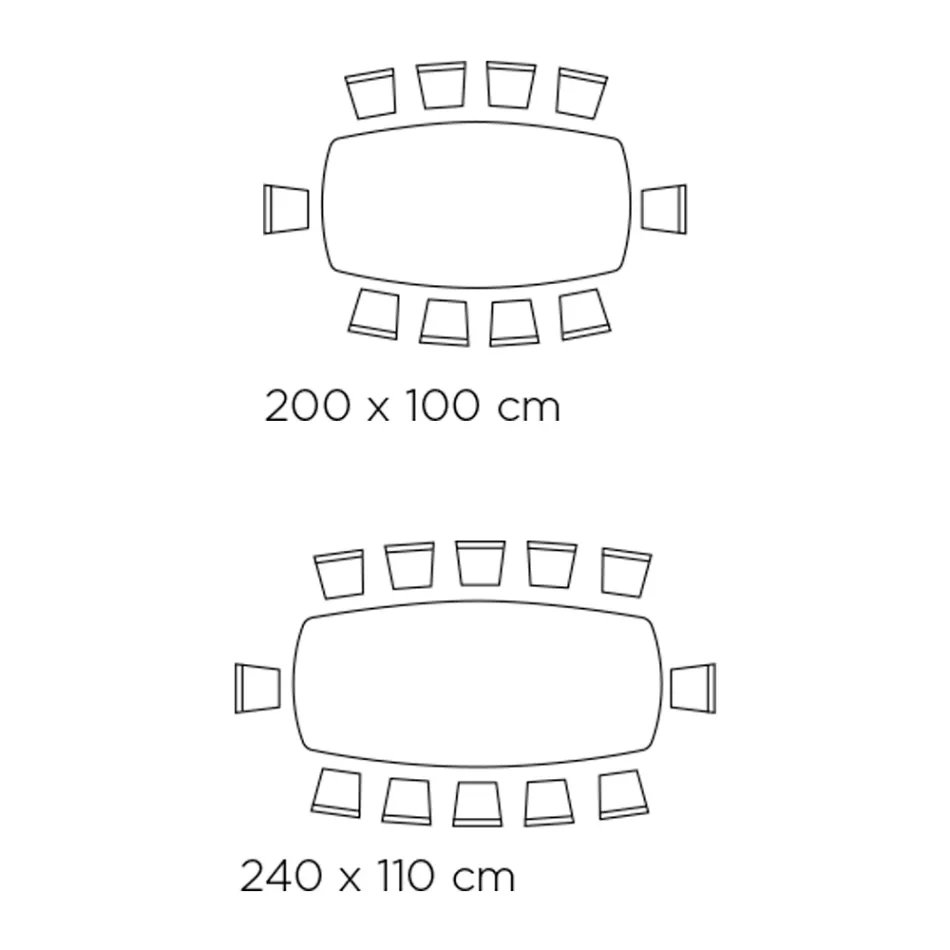 Fast vardagsrumsbord med träfot Tillverkat i Italien - Equatore Viadurini