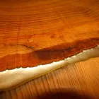 Fast konstruktion bord rektangulära trä och harts gjort i Italien Jam Viadurini