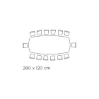 Fast bord i polerad Amazonitkeramik Tillverkad i Italien - Grotta Viadurini