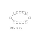 Fast bord i polerad Amazonitkeramik Tillverkad i Italien - Grotta Viadurini