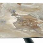 Fast keramiskt bord och underrede i svartmålat stål Tillverkat i Italien - Glasögon Viadurini