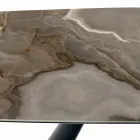 Fast keramiskt bord och underrede i svartmålat stål Tillverkat i Italien - Glasögon Viadurini