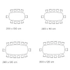 Fast keramiskt bord i olika ytbehandlingar och storlekar Tillverkat i Italien - Grotta Viadurini