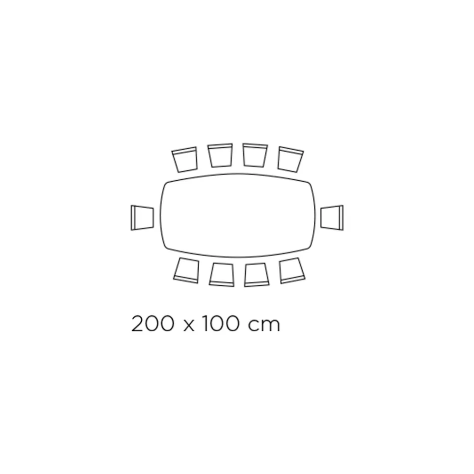 Fast bord i extra klart glas och ask Tillverkat i Italien - norr Viadurini