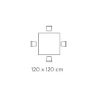 Fast fyrkantigt bord i laminat och stål Tillverkat i Italien - Sax Viadurini