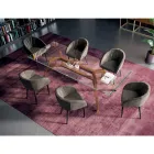 Fast rektangulärt bord i extra klart glas och ask Tillverkat i Italien - norr Viadurini