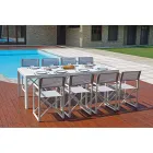 Trädgårdsbord Utdragbart till 240 cm med aluminiumstruktur - Geoffroy Viadurini