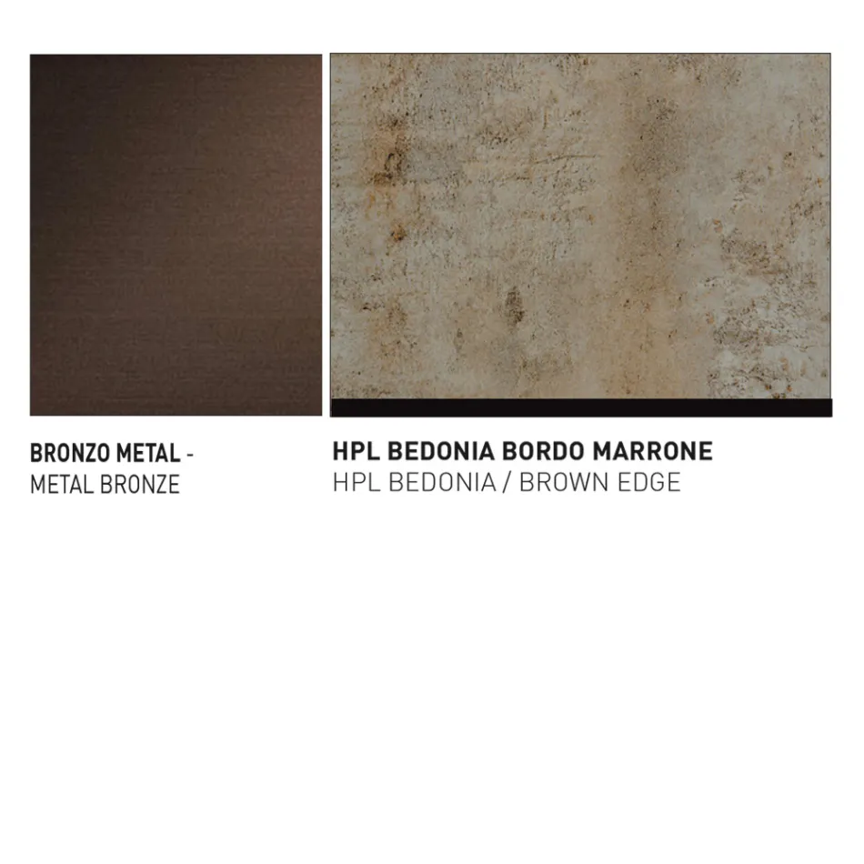 Trädgårdsbord med aluminiumsits Tillverkat i Italien - Plinto av Varaschin Viadurini