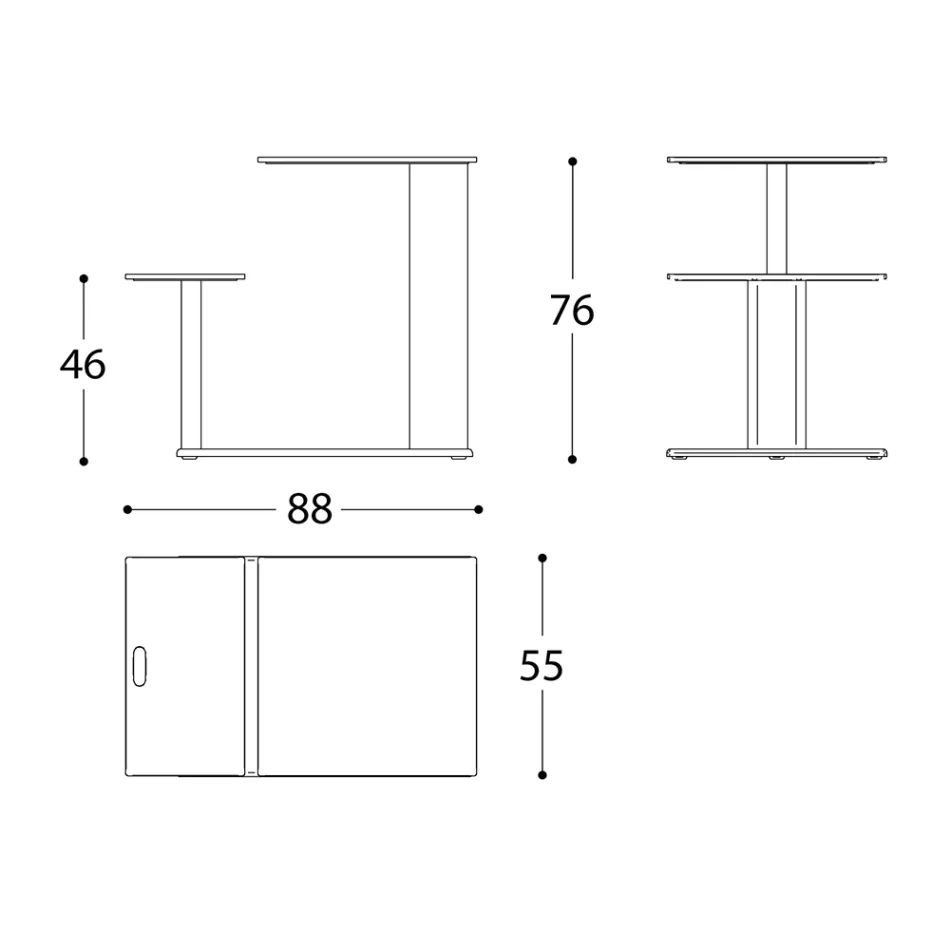Trädgårdsbord med aluminiumsits Tillverkat i Italien - Plinto av Varaschin Viadurini